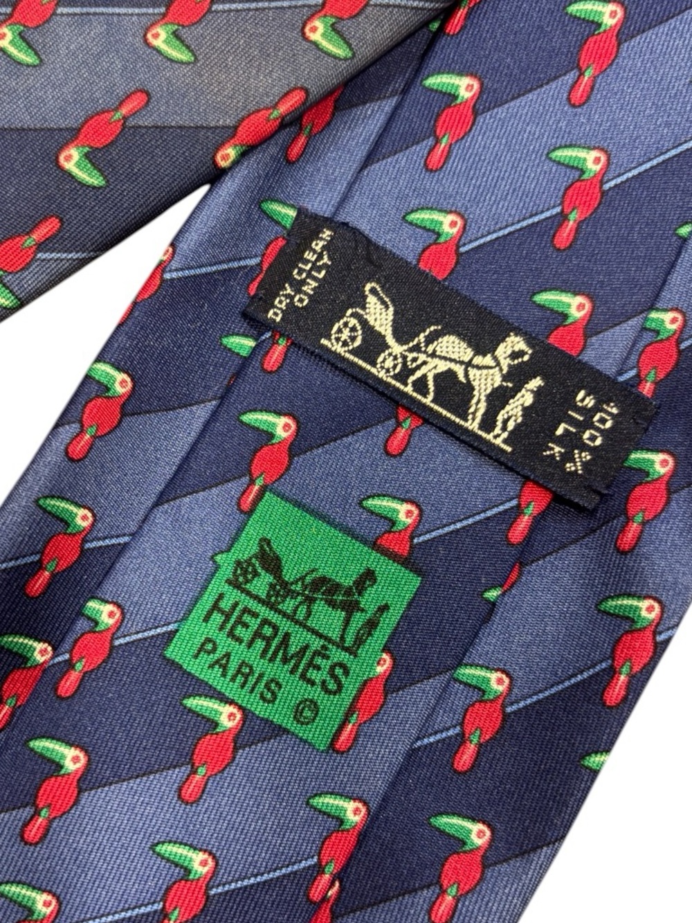 HERMES silk tie